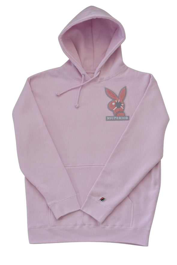 Varsity Bunny Hoodie / Light Pink